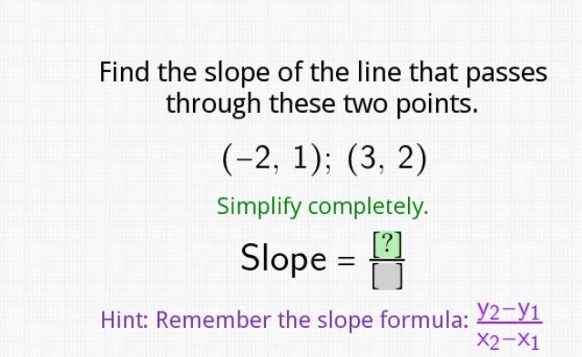 Find the slope of the line that passes through these two points-example-1