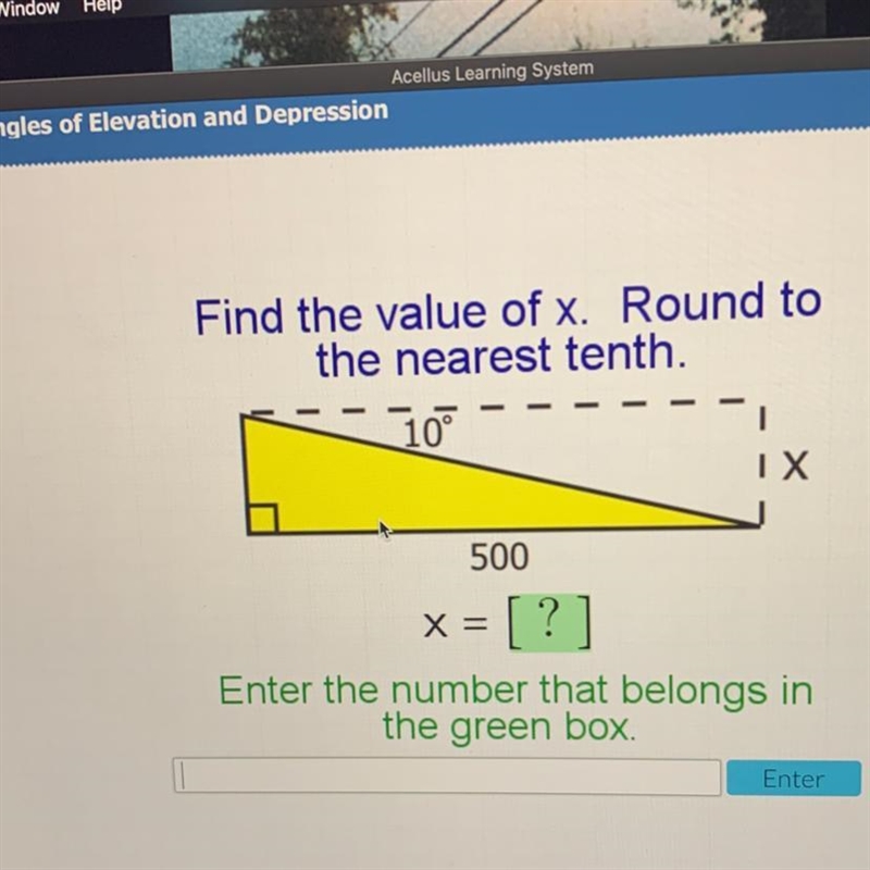 Find the value of X. Round to the nearest 10th￼-example-1