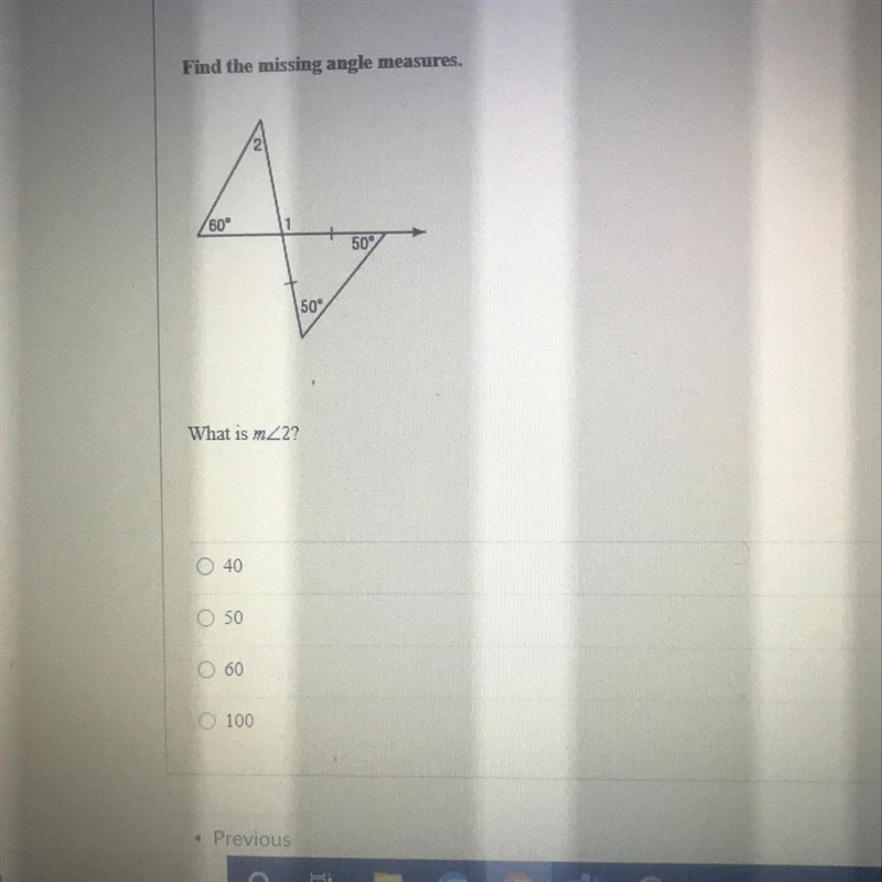 HELP ME PLZ Find the missing angle measures. 760° 11 50 50° What is mZ22-example-1