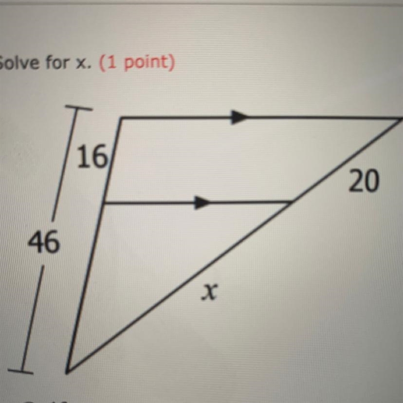 What is the answer to the question. Solve for x-example-1