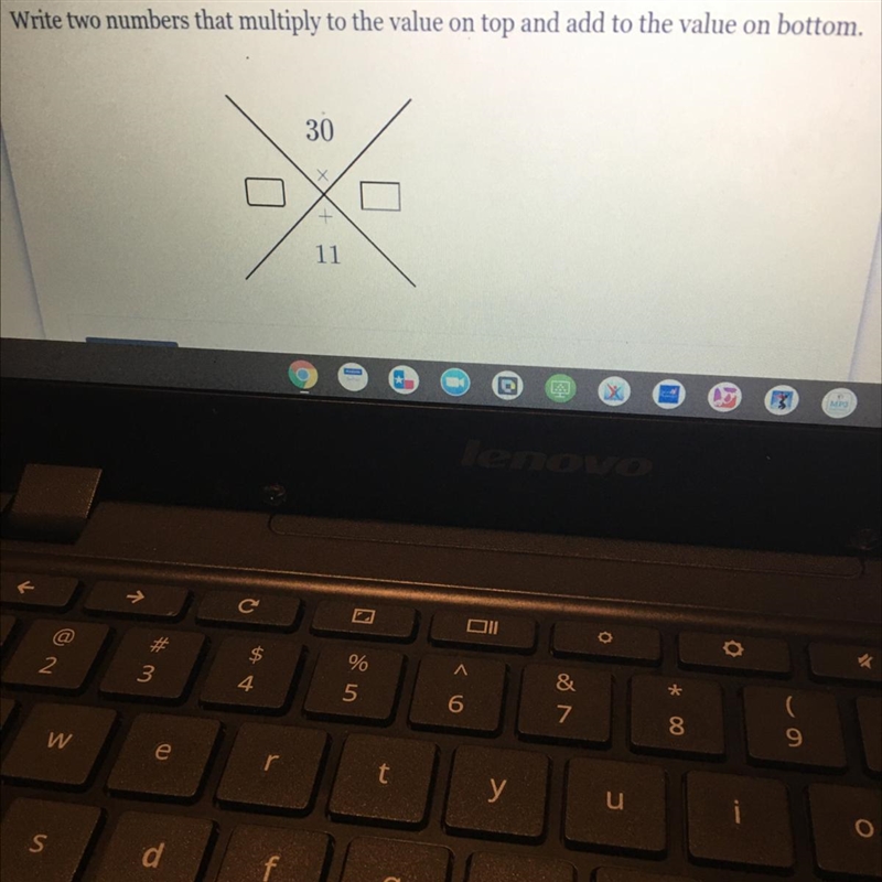 Watch help video Write two numbers that multiply to the value on top and add to the-example-1