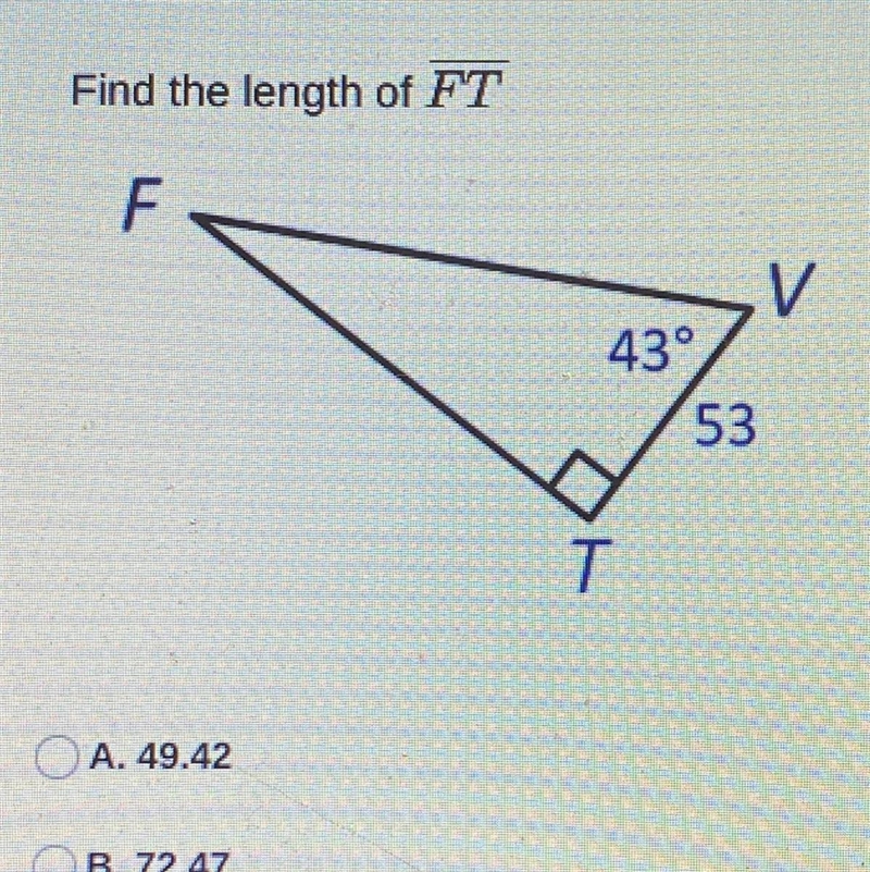 Find the length of FT-example-1