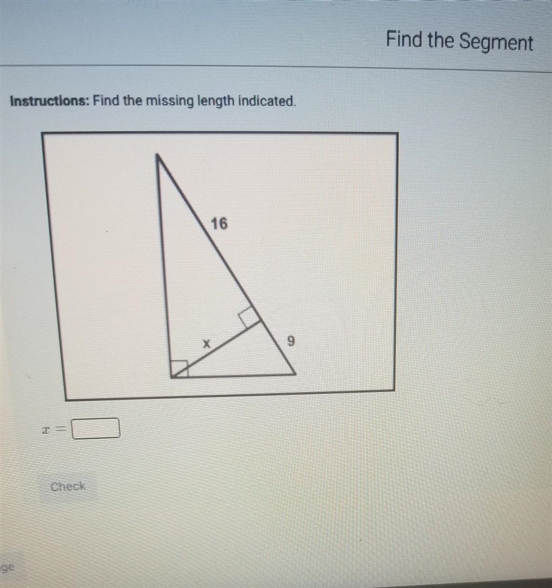 Find the missing length indicated.​-example-1