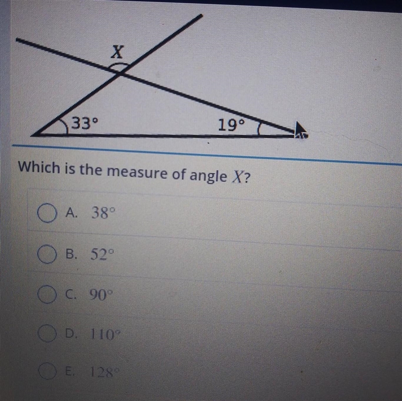 Study the figure what is the measure of angle x?​-example-1