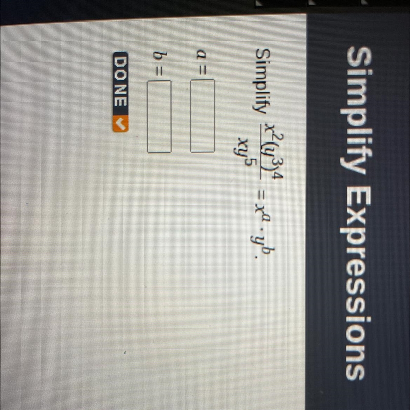 Simplify and solve for a and b !!-example-1