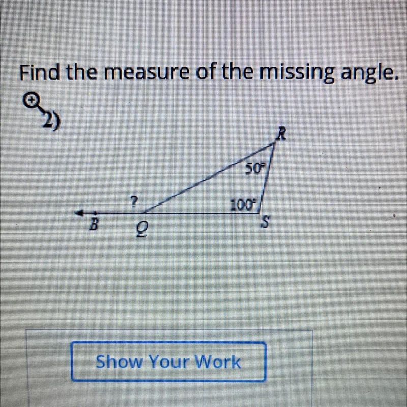 Find the measure of the missing angle Help plss-example-1