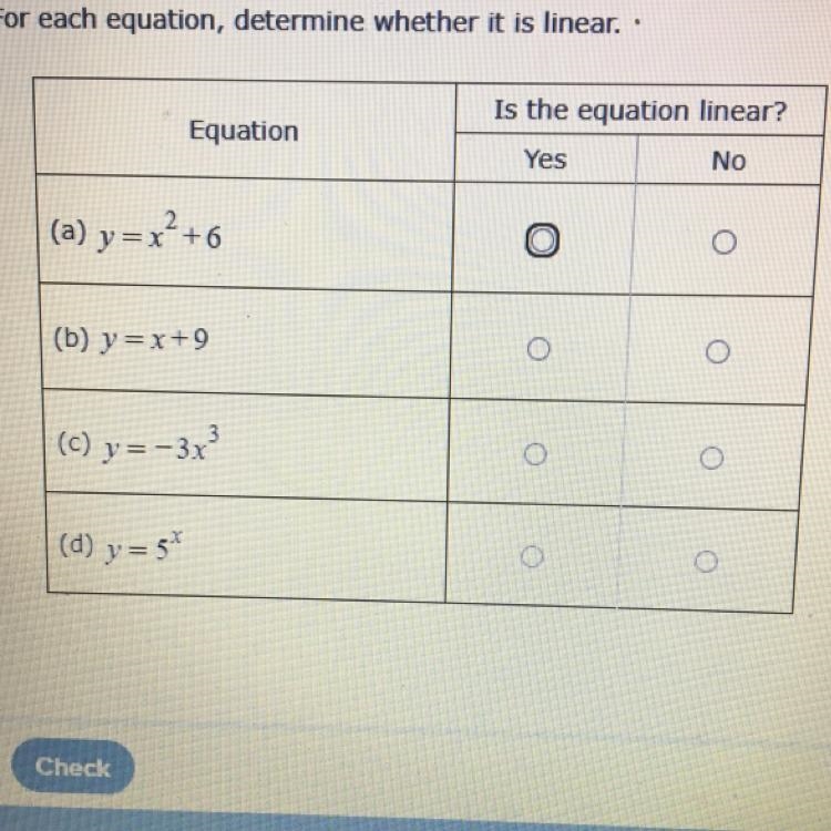 Linear or not linear PLZZ HELP ME :(-example-1