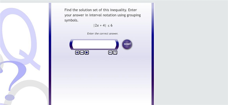 Find the solution set of this inequality 2x+4<6-example-1