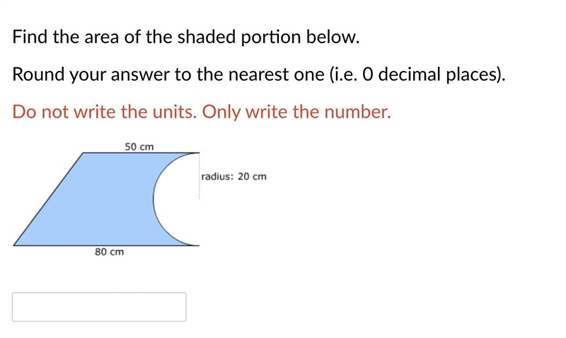 Find the area of the shaded portion below.-example-1