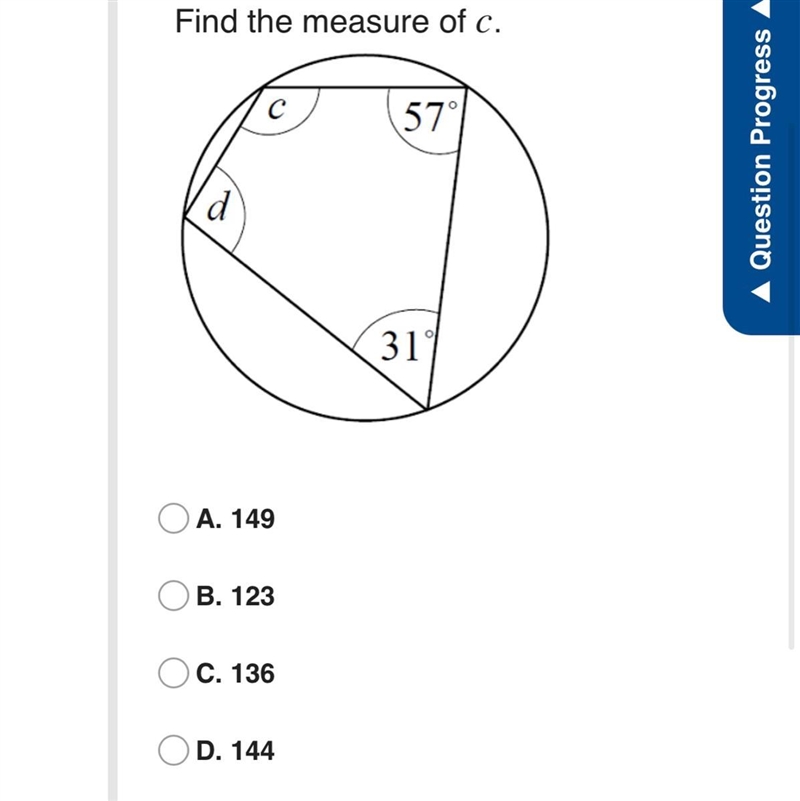 Find the measure of c-example-1