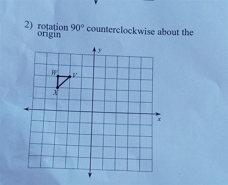 Rotation 90 degrees counterclockwise about the origin​-example-1