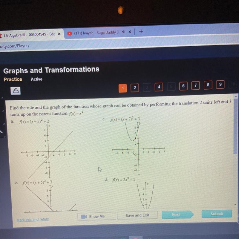 Find the rule and the graph of the function whose graph can be obtained by performing-example-1