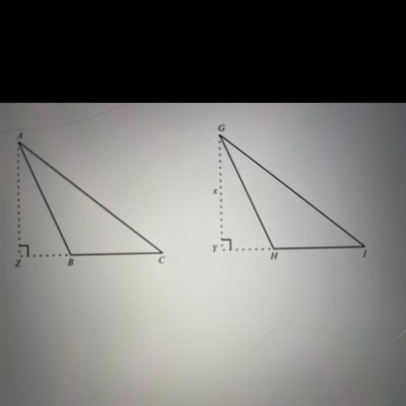 ANSWER QUICKLY In the following diagram, ABC ~ GHI, AC = 15, GI = 10, AZ = 9 and GY-example-1