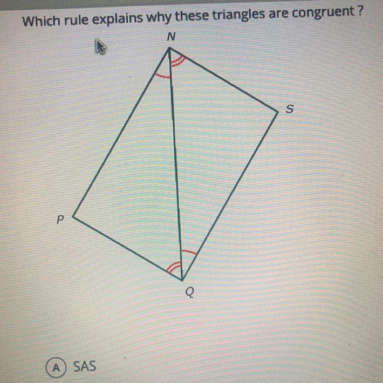 A. SAS b. ASA c. AAS d.SSS-example-1