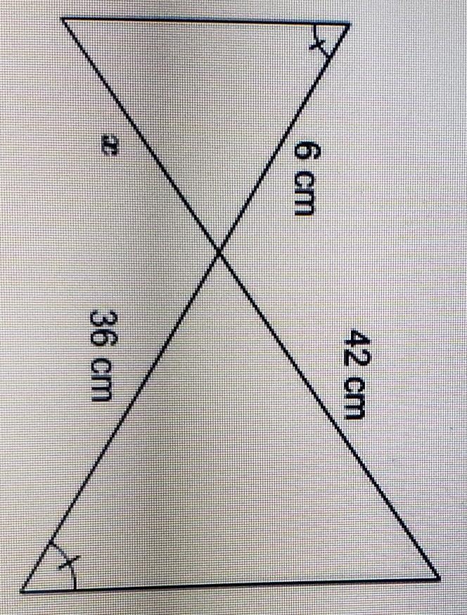 What is the value of x? Enter your answer in the x= Cm​-example-1