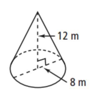 Please help! What is the volume of the cone? Answer and explanation please! <3-example-1