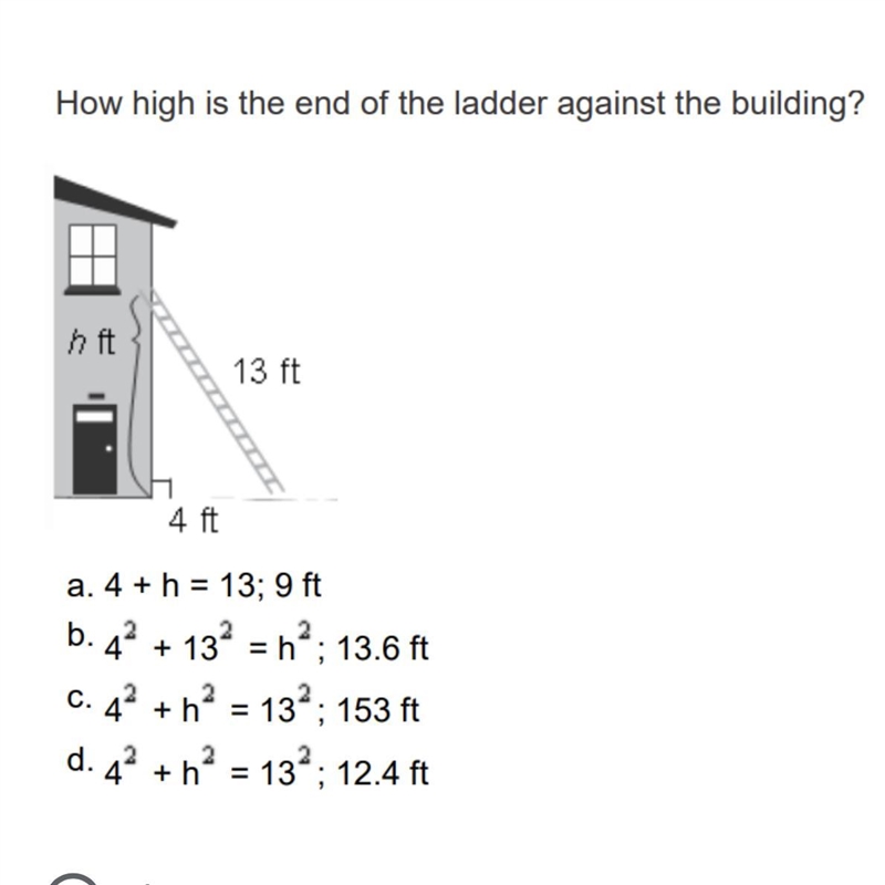 How high is the end of the ladder against the building?-example-1