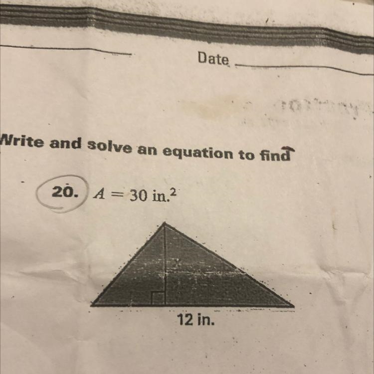 Write and solve an equation to find the value of x-example-1