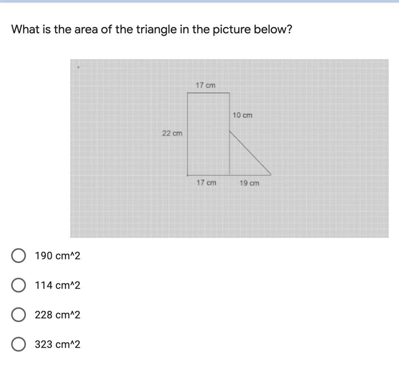 FIND THE AREA OF THE (TRIANGLE!)-example-1