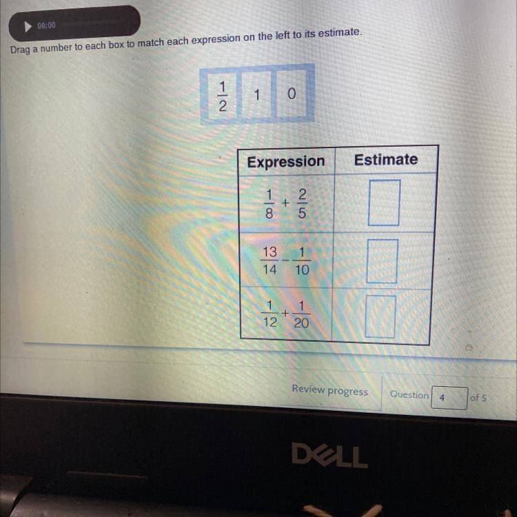 Drag the number to each box to match the expression on the left to its estimate-example-1