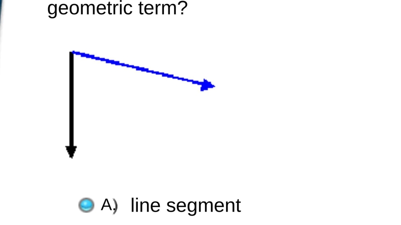 The highlighted part of this picture is a good representation of which geometric term-example-1