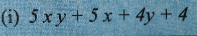 Factorise 5 x y + 5 x + 4 y + 4​-example-1