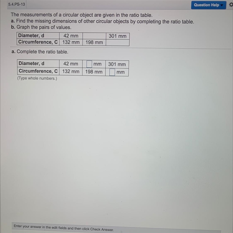 Complete the ratio table.-example-1