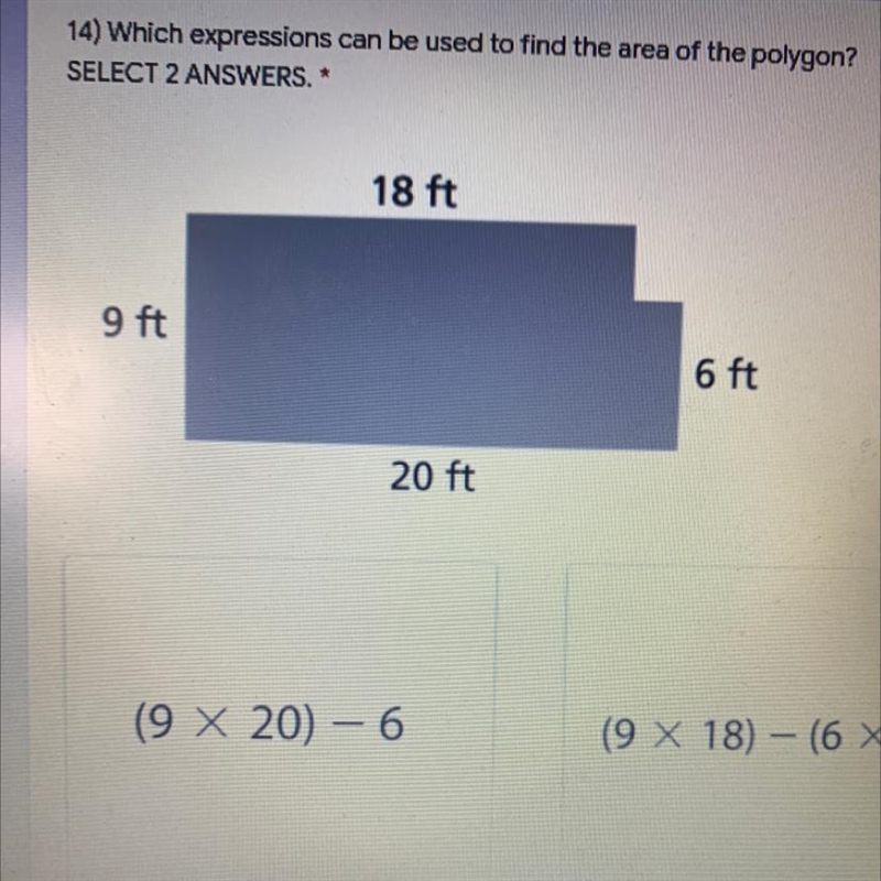 Look at pic 10 pts will mark brainilest C: ( 9 x 18) + (6 x 2) D: (20 x 6) + (18 x-example-1