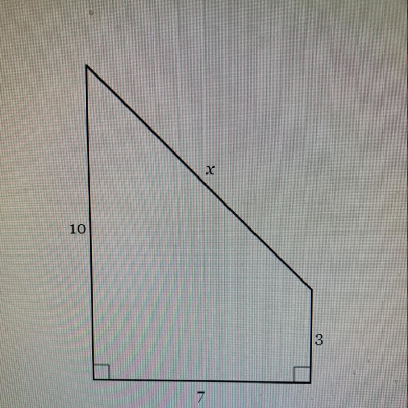 Solve for x. Leave your answer in simplest radical form.-example-1