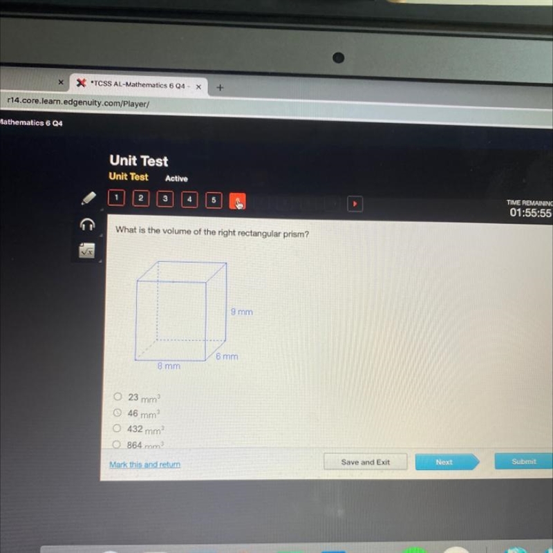 What is the volume of the right rectangular prism ￼￼-example-1