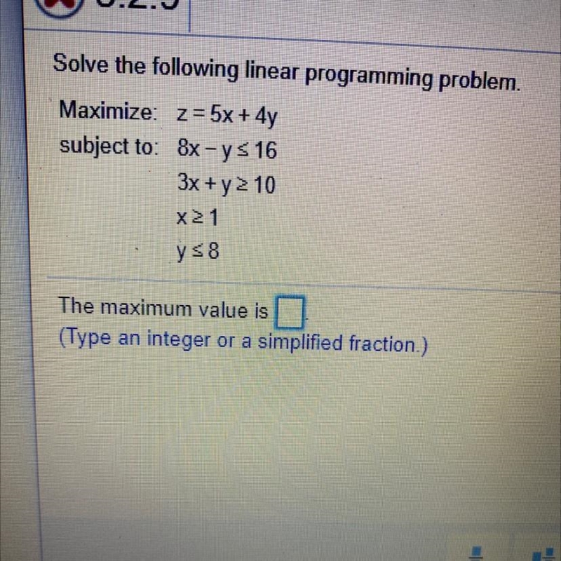 What is the maximum value and what is the point the maximum value is at?-example-1