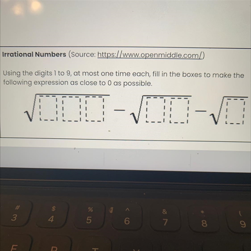 Using the digits 1 to 9, at most one time each, fill in the boxes to make the following-example-1