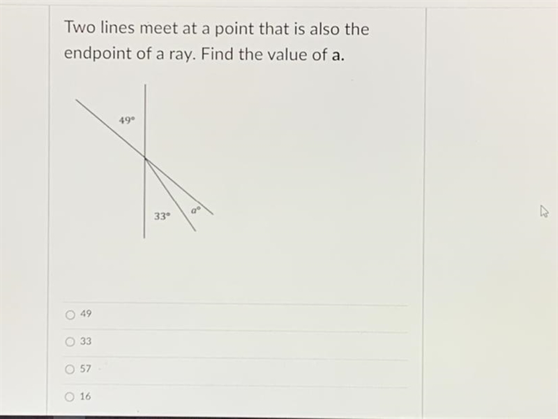 A: 49 B: 33 C: 57 D: 16-example-1