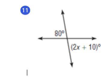 Set up an equation and find the missing value of x.-example-1