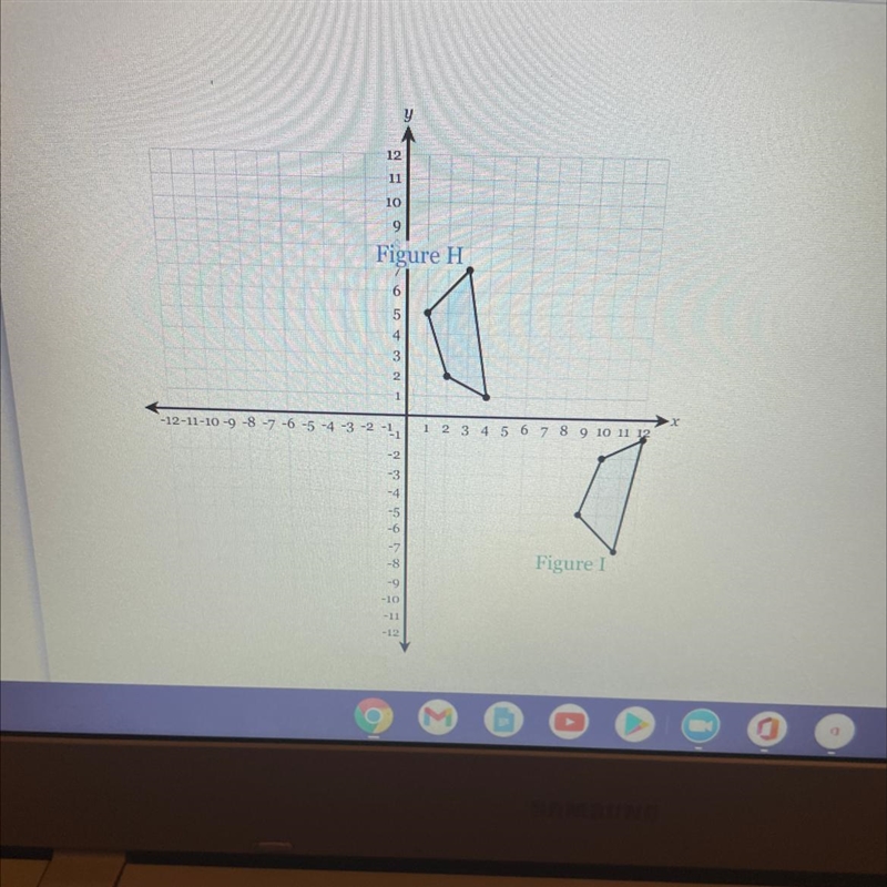 Determine a series of transformation that would map figure h onto Figure I-example-1