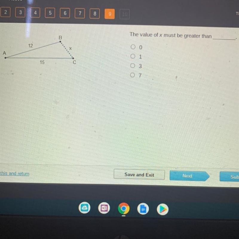 The value of x must be greater than B 12 ...d 0 0 A 15 0 1 O 3 07-example-1