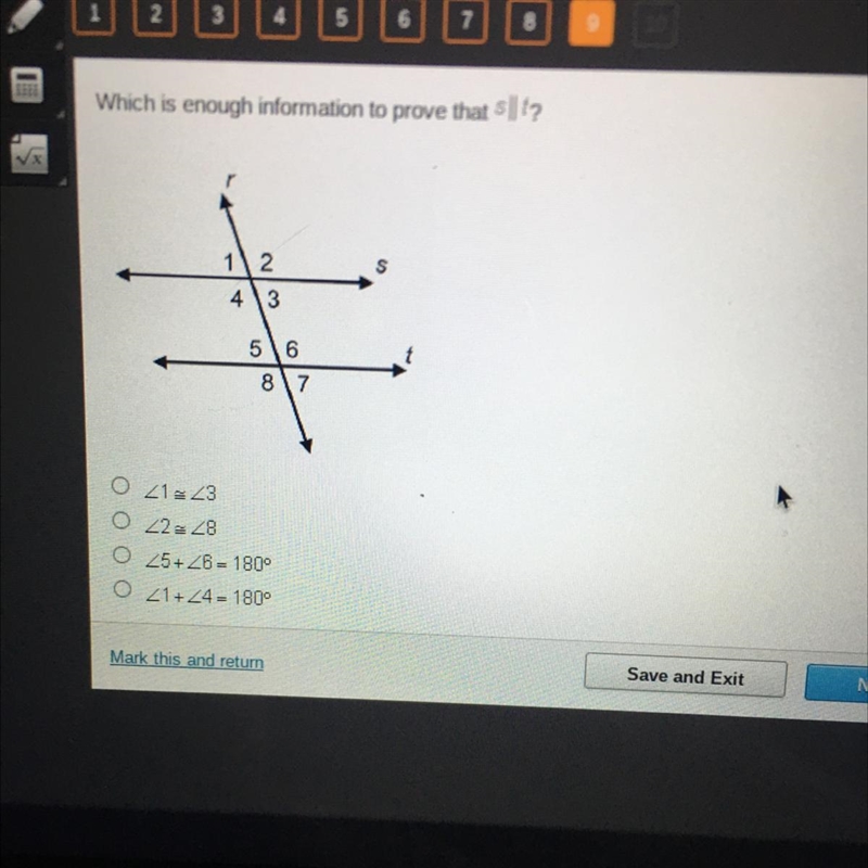 Which is enough information to prove that s||t?-example-1