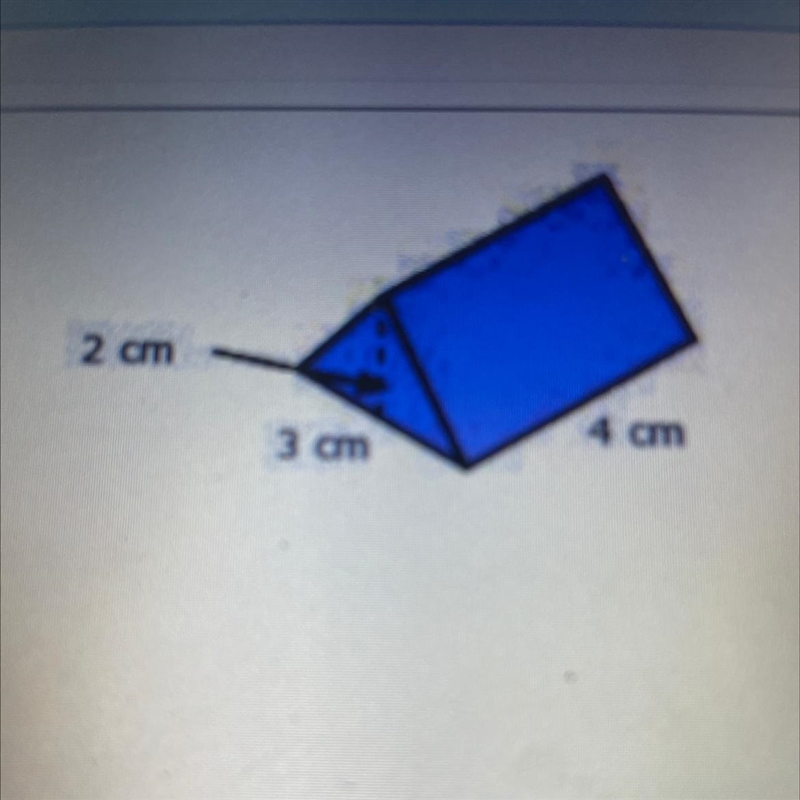 What is the volume of the triangular prism? A) 12 cm3 B) 18 cm3 C) 24 cm3 D) 48 cm-example-1