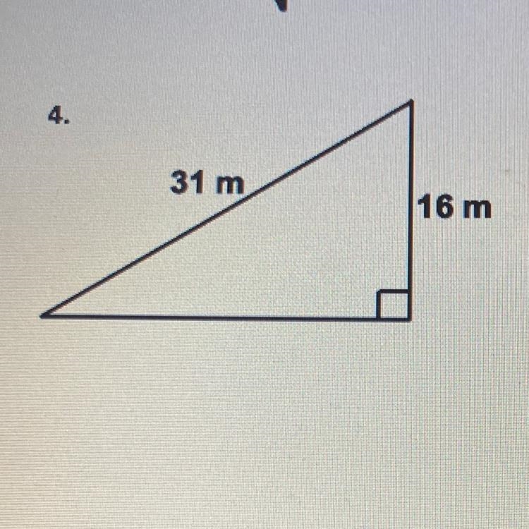 Find the missing side using the pythagorean theorem-example-1