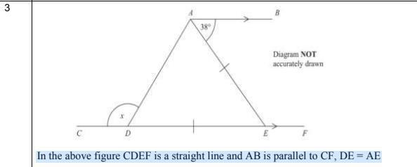 Find x in the following diagram provided.-example-1