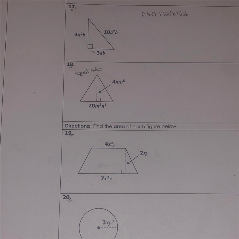 Directions: Find the perimeter and area of each figure below. HELPPPP ASPPP-example-1