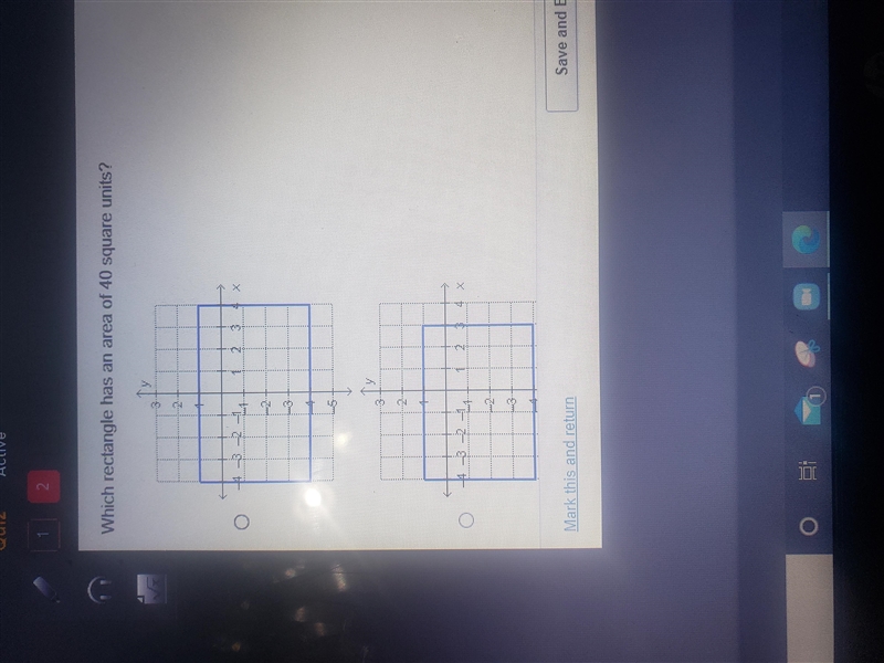 Which rectangle has an area of 40 square units-example-1