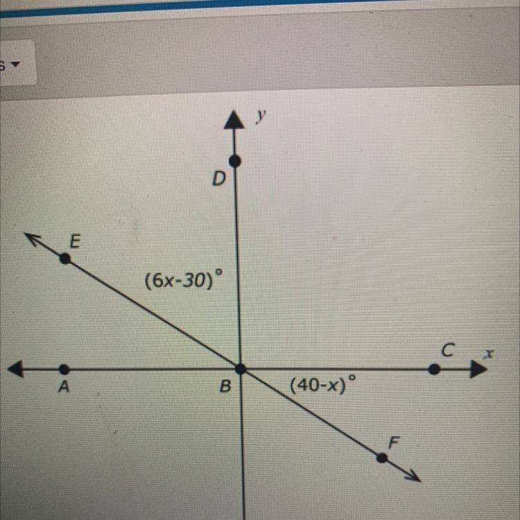 Which two angles are supplementary and what is the value of EBD?-example-1