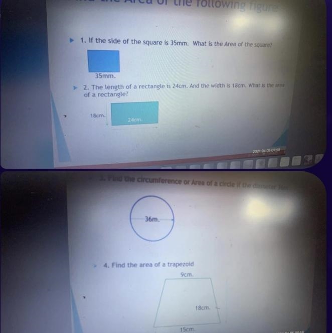 Find the are of the following figure-example-1