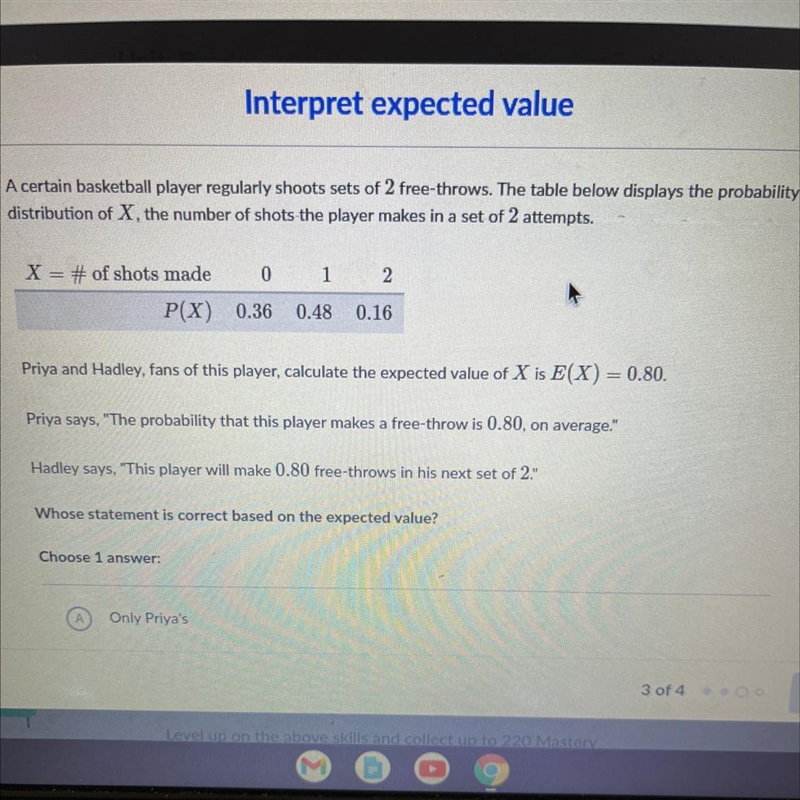 Whose statement is correct based on the expected value?-example-1