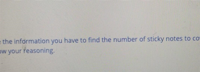 1. How could you find the actual number of sticky notes it will take to cover the-example-1