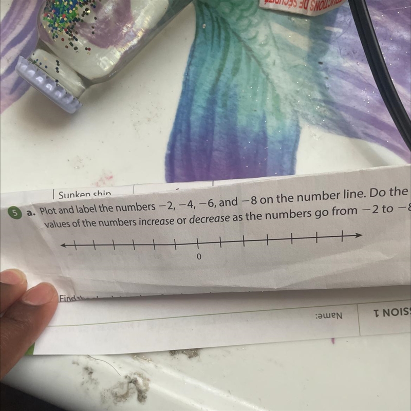 Can someone please feel where to put the numbers on the number line please I will-example-1