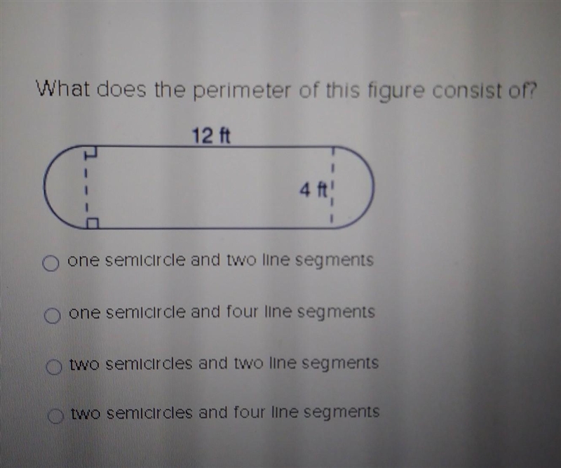 20 points!!! What does the perimeter of this figure consist of? ​-example-1