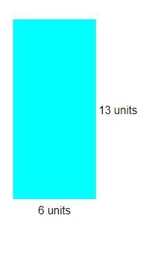 What is the area of the rectangle above? A. 84 square units B. 19 square units C. 38 square-example-1