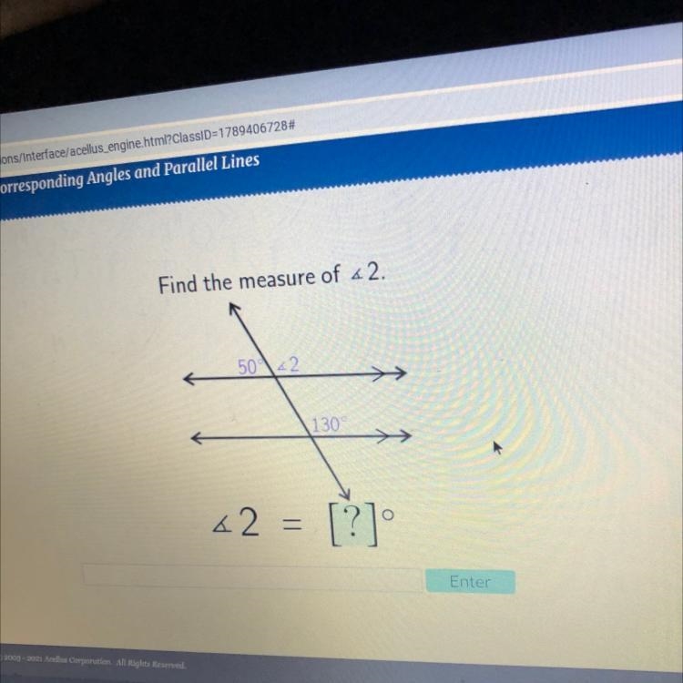 Find the measure of 2. 50 2. 1130 < 2 = [?]-example-1